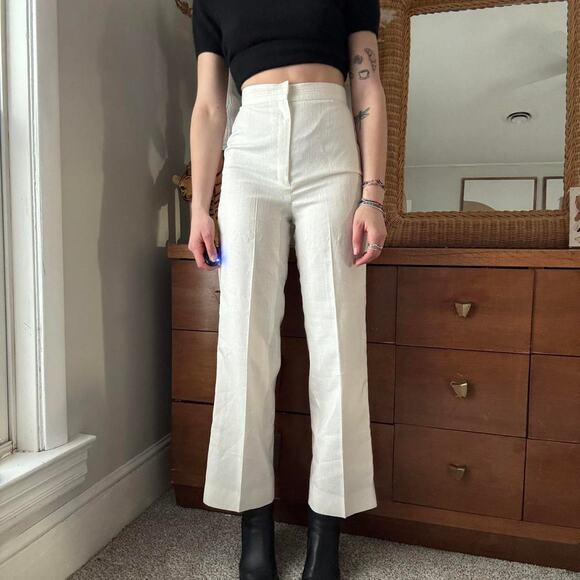 Vintage white high waisted trousers - Picture 4 of 7